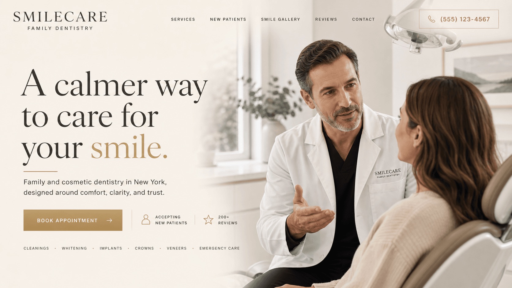 Dental website after