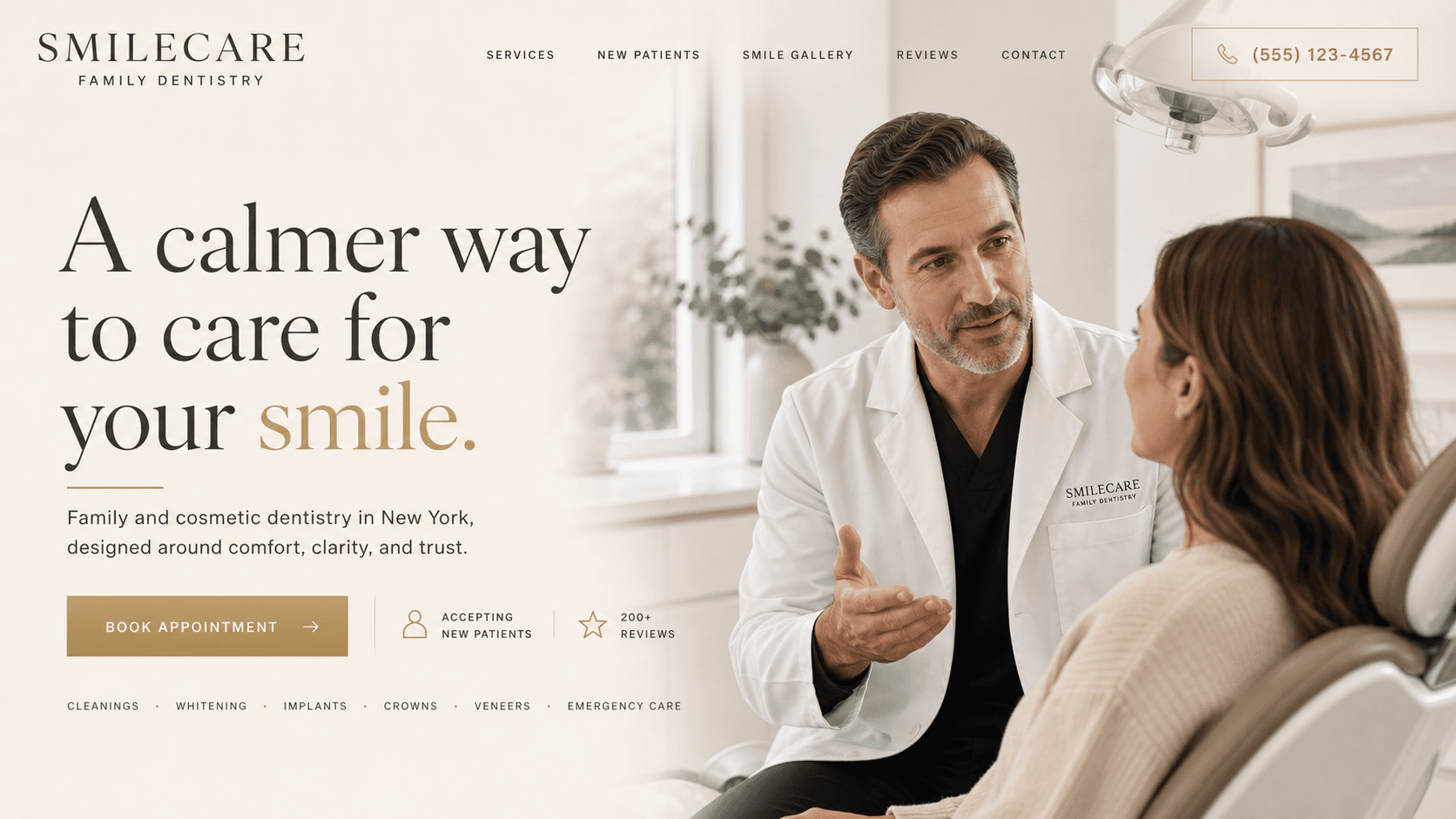 Dental website after